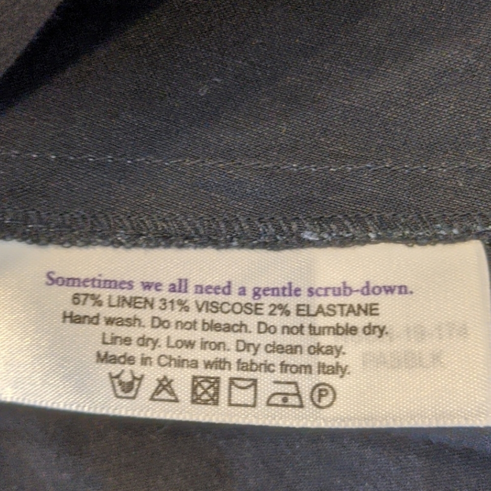 NEW Mm LaFleur Black Stretch Linen Top - w/Tags, Hard To Find! - Picture 4 of 5